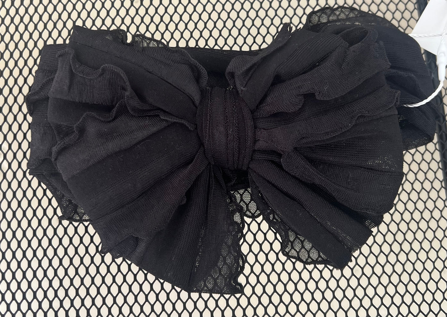 Black Ruffled Headband