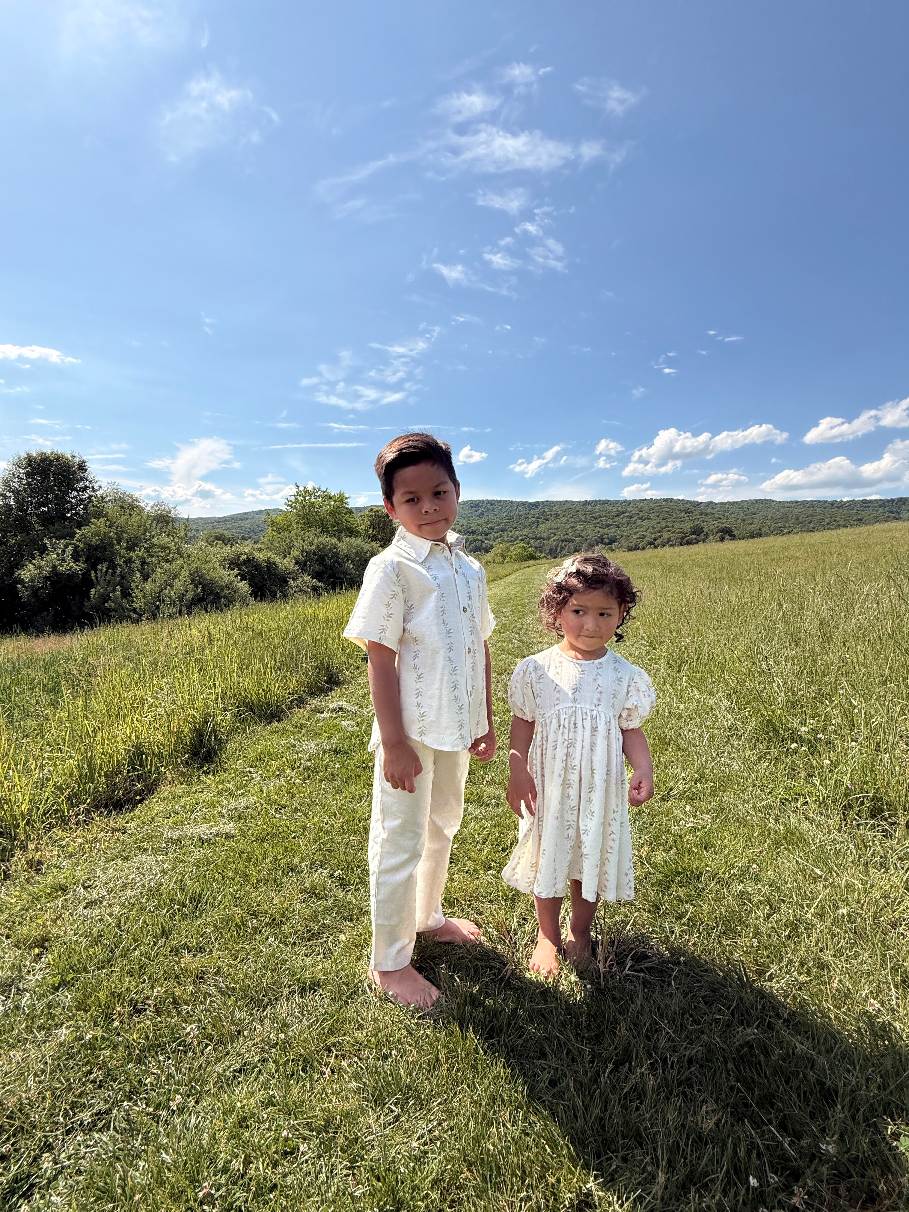Willow Stripe-Linen Boys Shirt