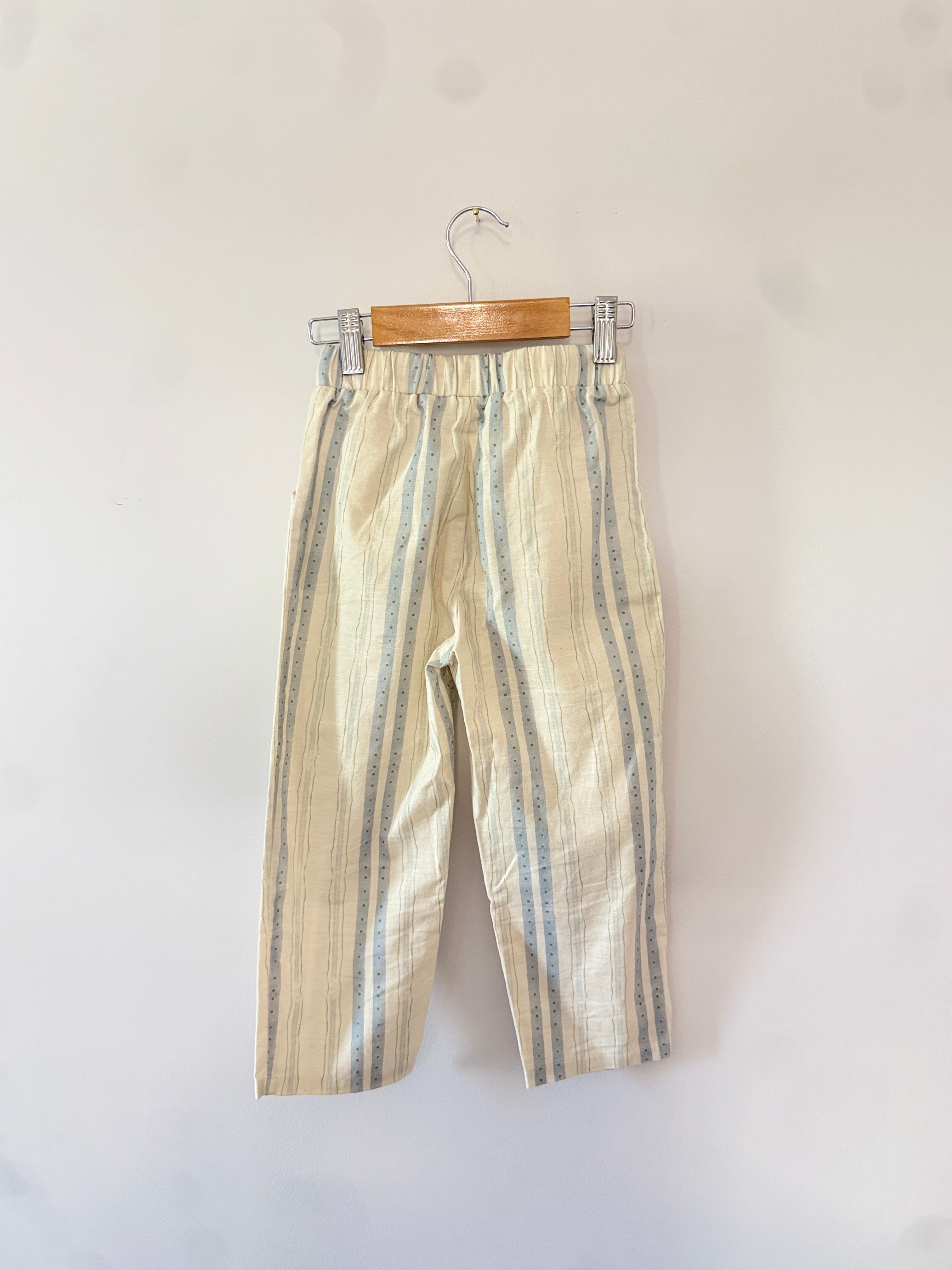 Blue Cedar Stripe-Linen Boys Pants