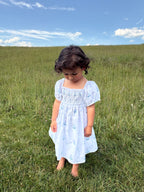 Blush Harbor Bows- Cotton Puff Sleeve Dress