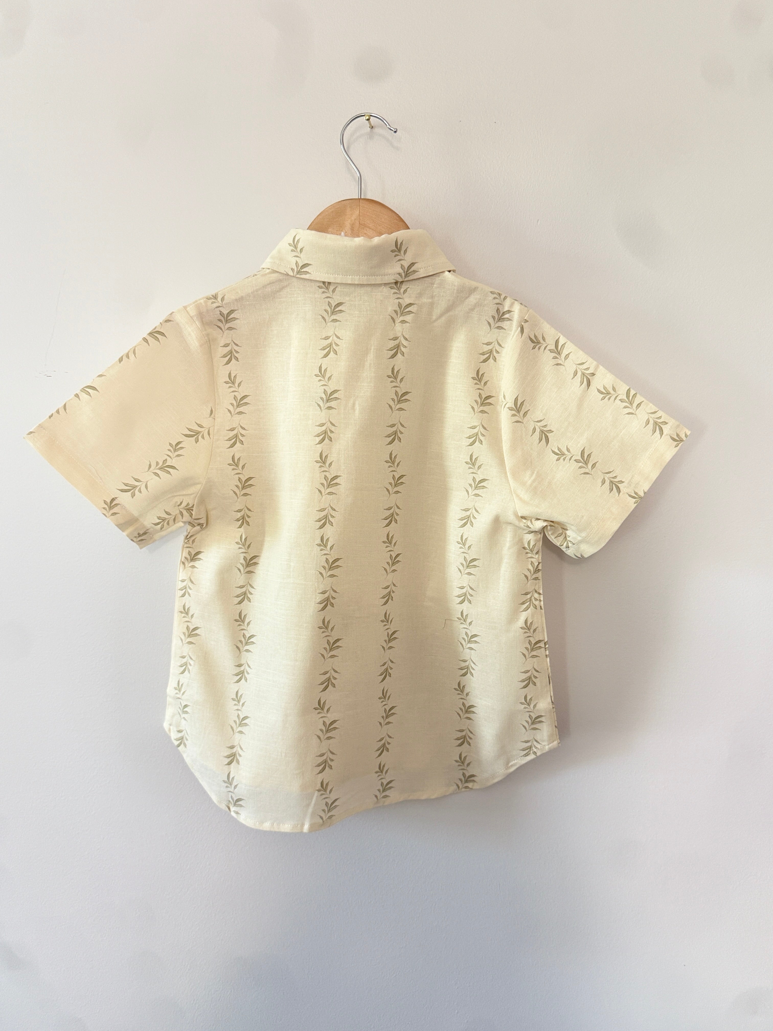 Willow Stripe-Linen Boys Shirt