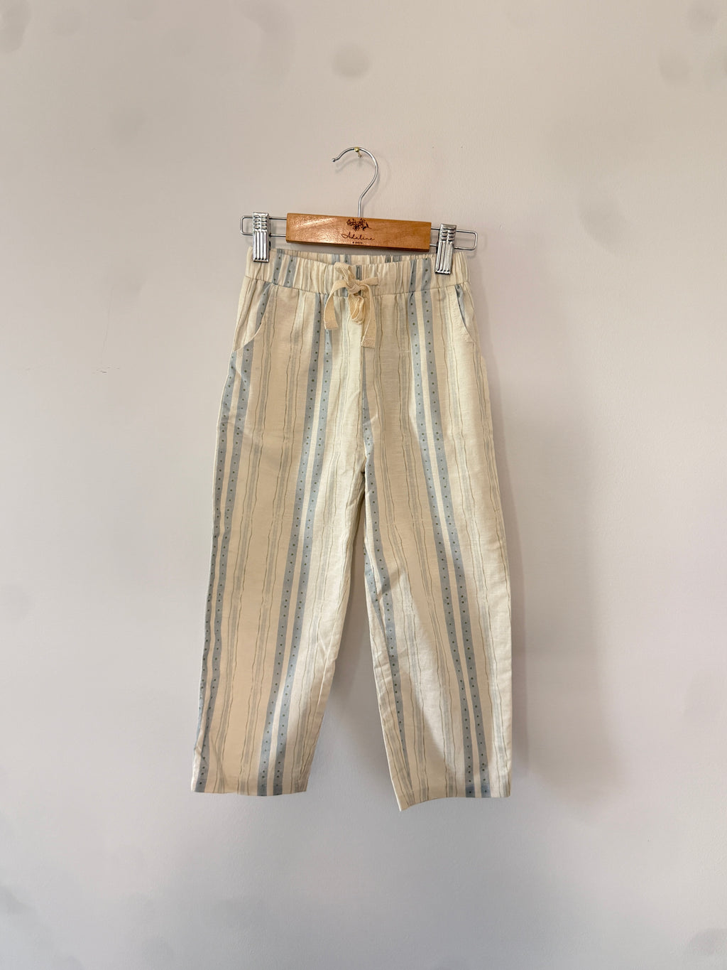 Blue Cedar Stripe-Linen Boys Pants