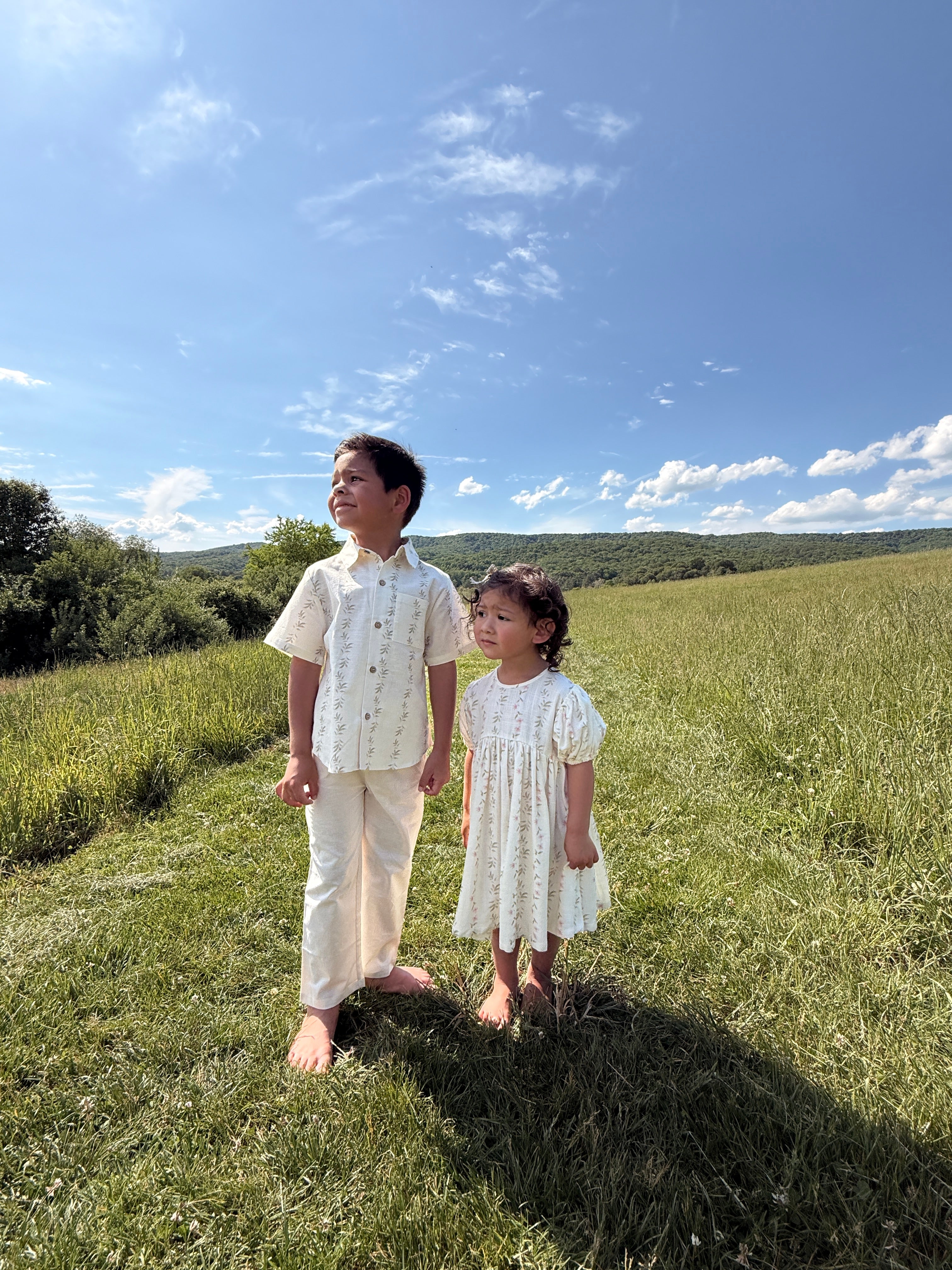 Willow Stripe-Linen Boys Shirt