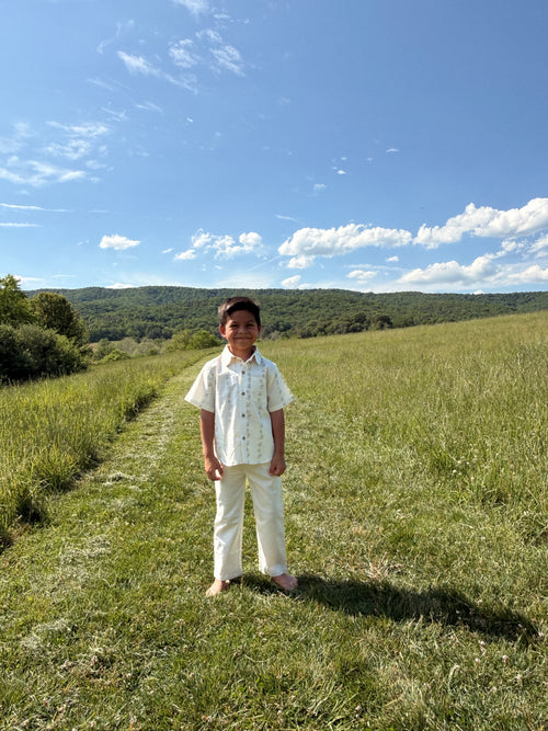 Heirloom Ivory-Linen Boys Pants