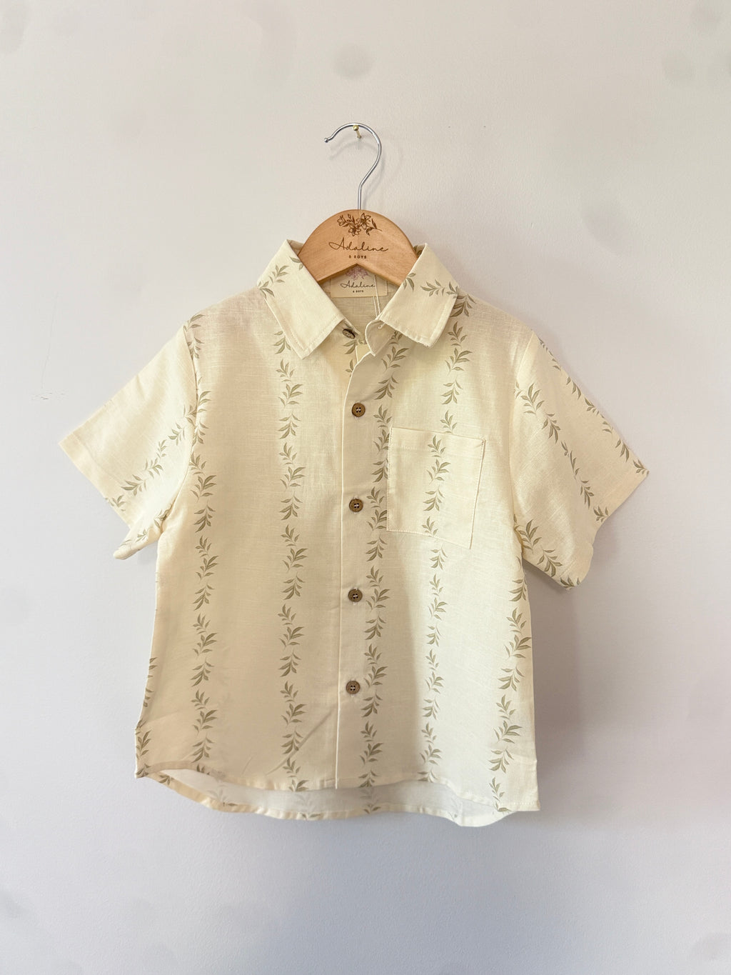 Willow Stripe-Linen Boys Shirt