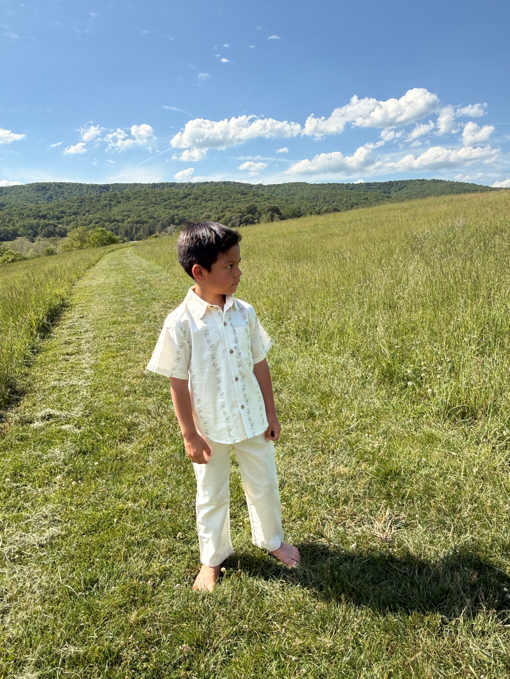 Heirloom Ivory-Linen Boys Pants