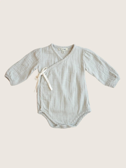 Baby Bodysuit 100% Cotton Muslin - Sage Green