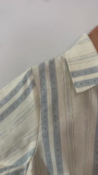 Blue Cedar Stripe-Linen Boys Shirt