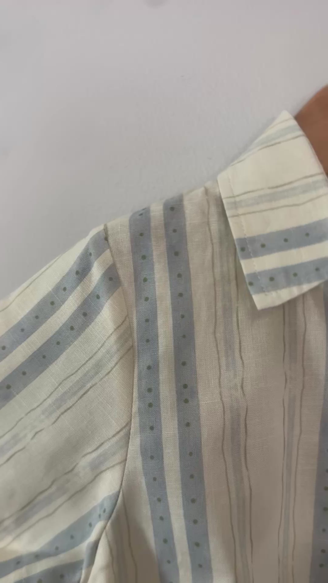 Blue Cedar Stripe-Linen Boys Shirt