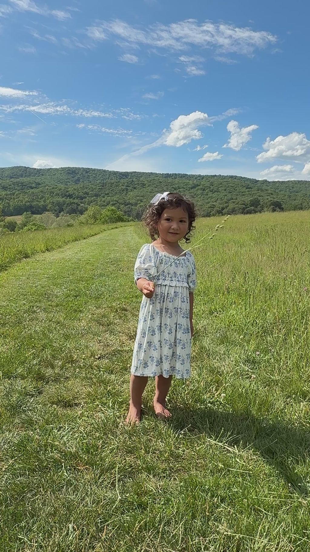 Little Blue Blooms- Bamboo Dress