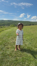 Little Blue Blooms- Bamboo Dress