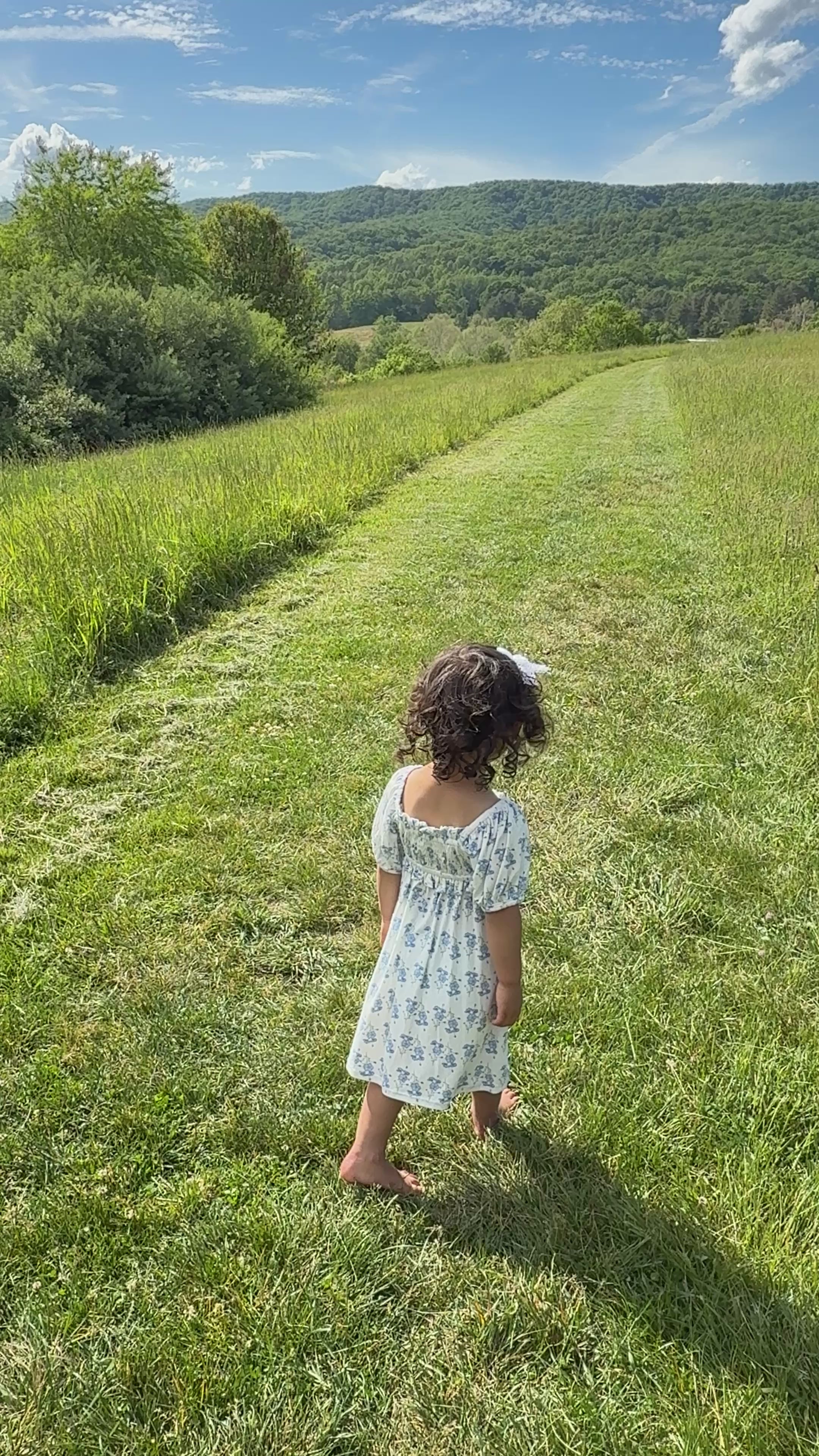 Little Blue Blooms- Bamboo Dress
