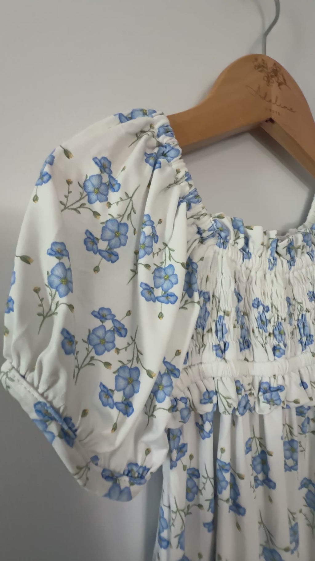 Little Blue Blooms- Bamboo Dress