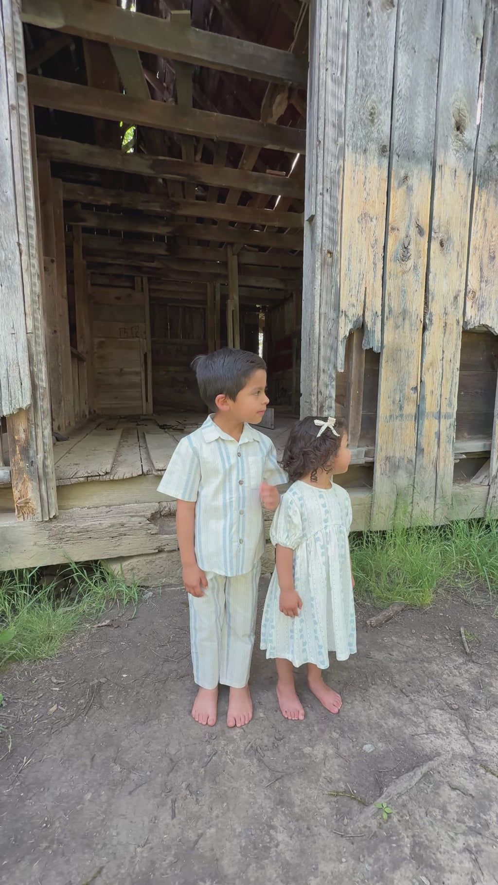 Blue Cedar Stripe-Linen Boys Pants