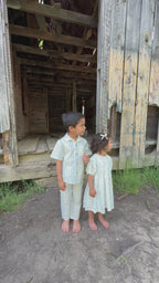 Blue Cedar Stripe-Linen Boys Pants